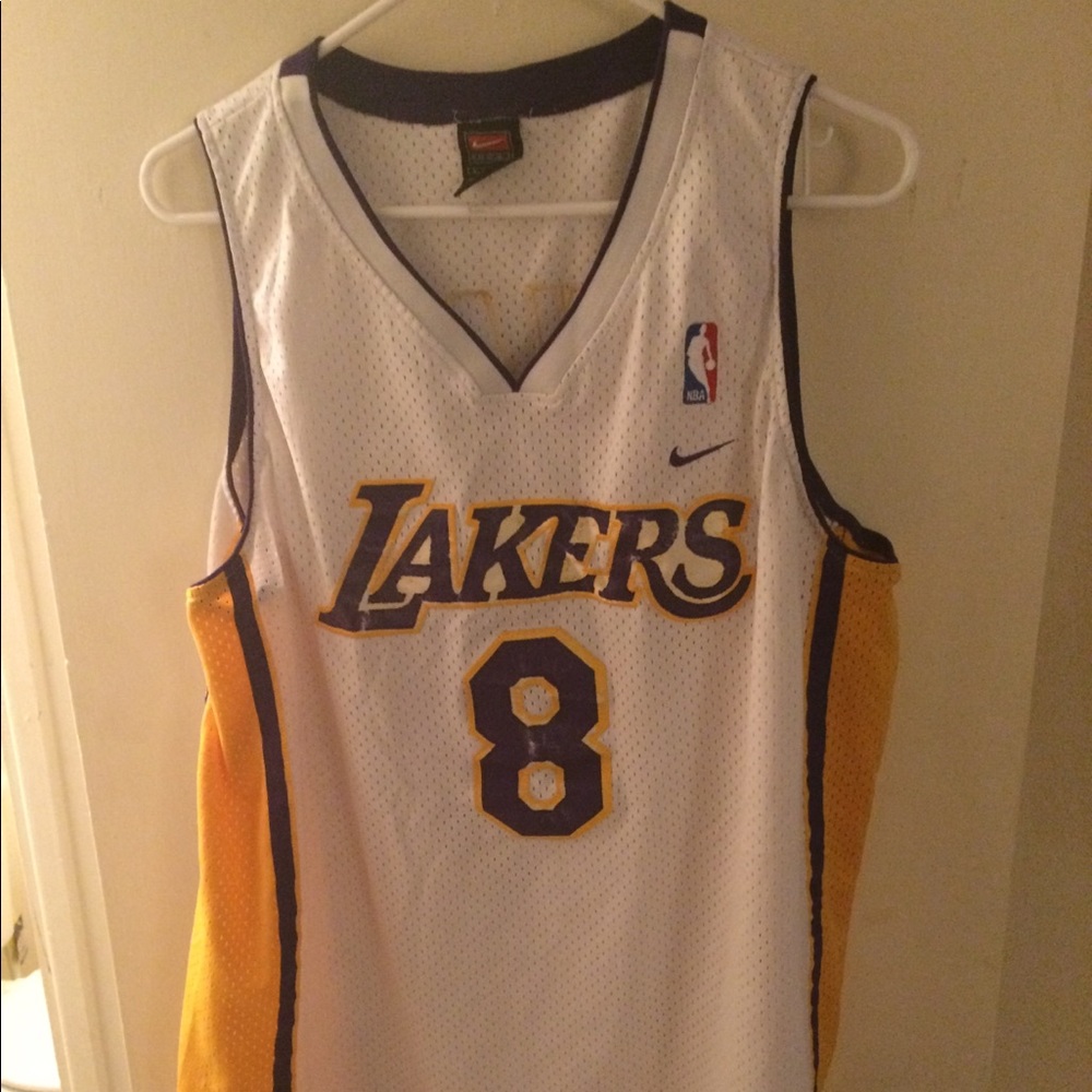 Kobe Bryant #8 Nike Swingman Jersey White Large