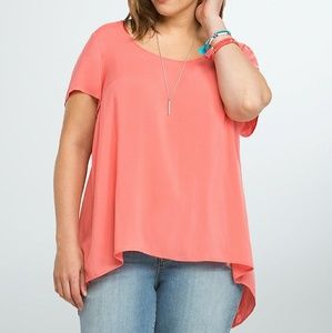 Torrid Embroidered Back Challis Top