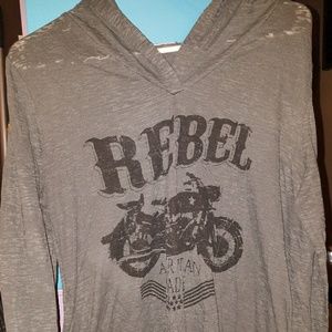 Long sleeve hooded rocker girl