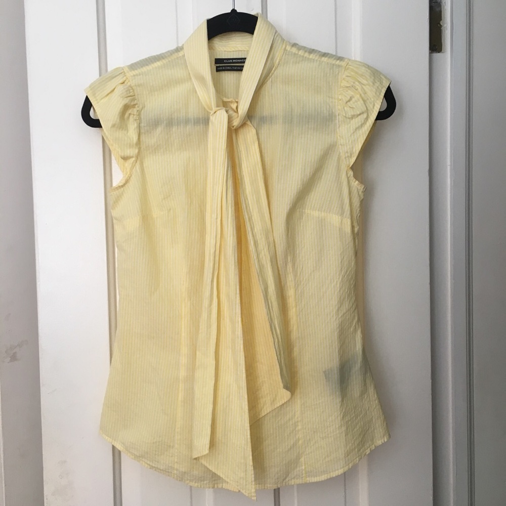 Yellow & White Striped Club Monaco Top