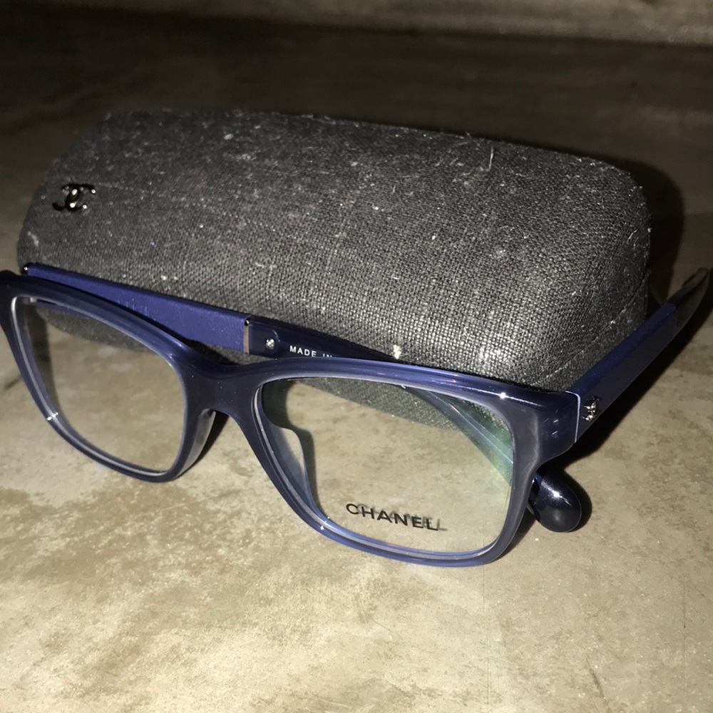 Chanel 3310-Q-A Glasses - Blue Leather Temples