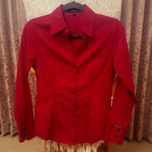 Express Red Button Down Shirt