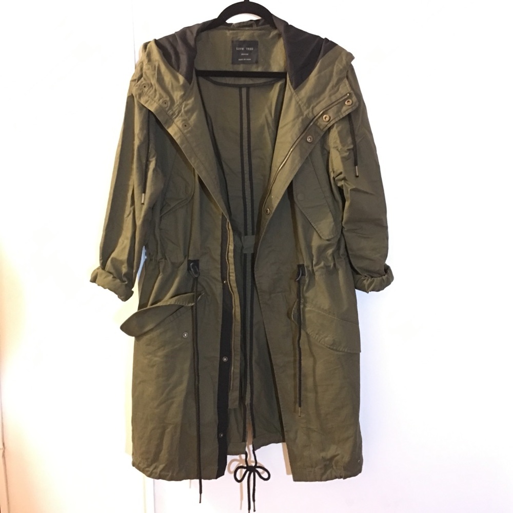 99% NEW Long Army Jacket