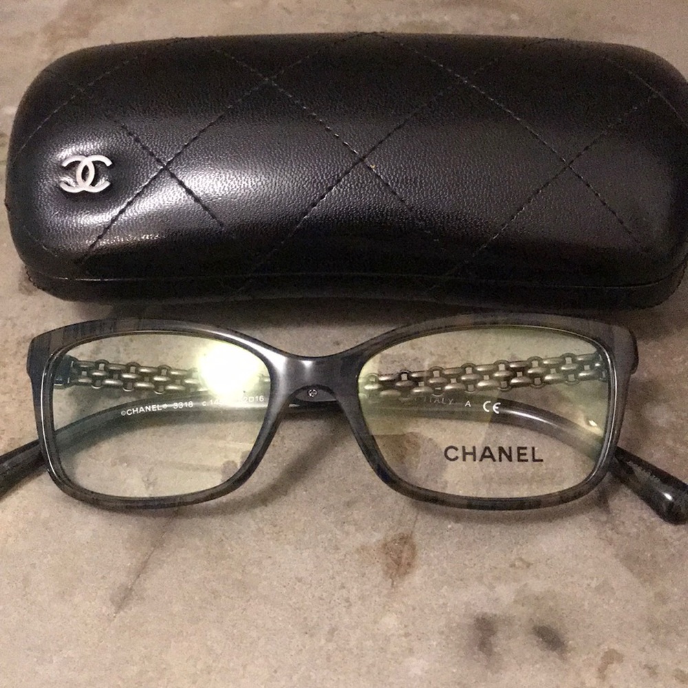 Chanel 3318 Glasses - Black Chain Temple