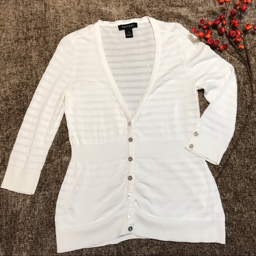White House black market button up cardigan