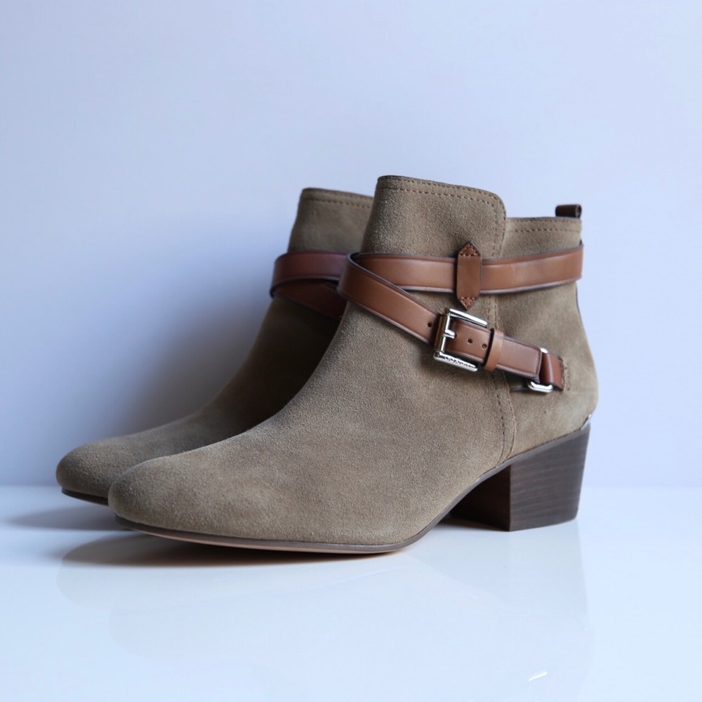 Coach ankle booties. Suede