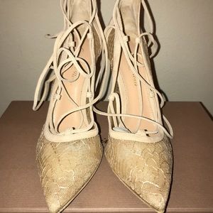 GIANVITO ROSSI Suede lace up heels