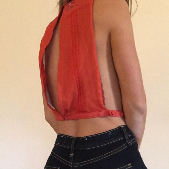 Charlotte Ronson Embroidered Fringe Top RARE - Picture 3 of 3