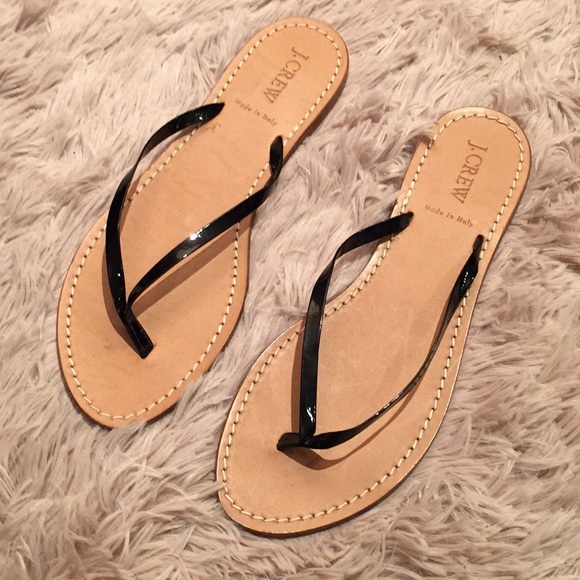 J. Crew Shoes - New J. Crew All Leather Black Sandals