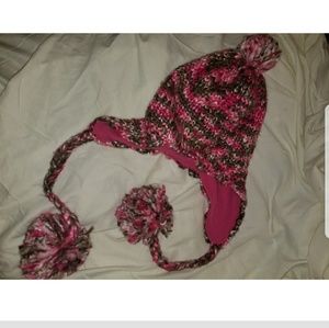 Pom Pom Cable-Knit Wool Trapper Hat