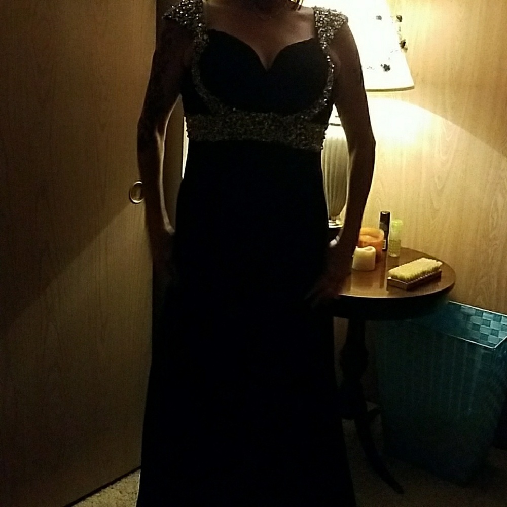 Nordstrom handsewn beaded evening gown