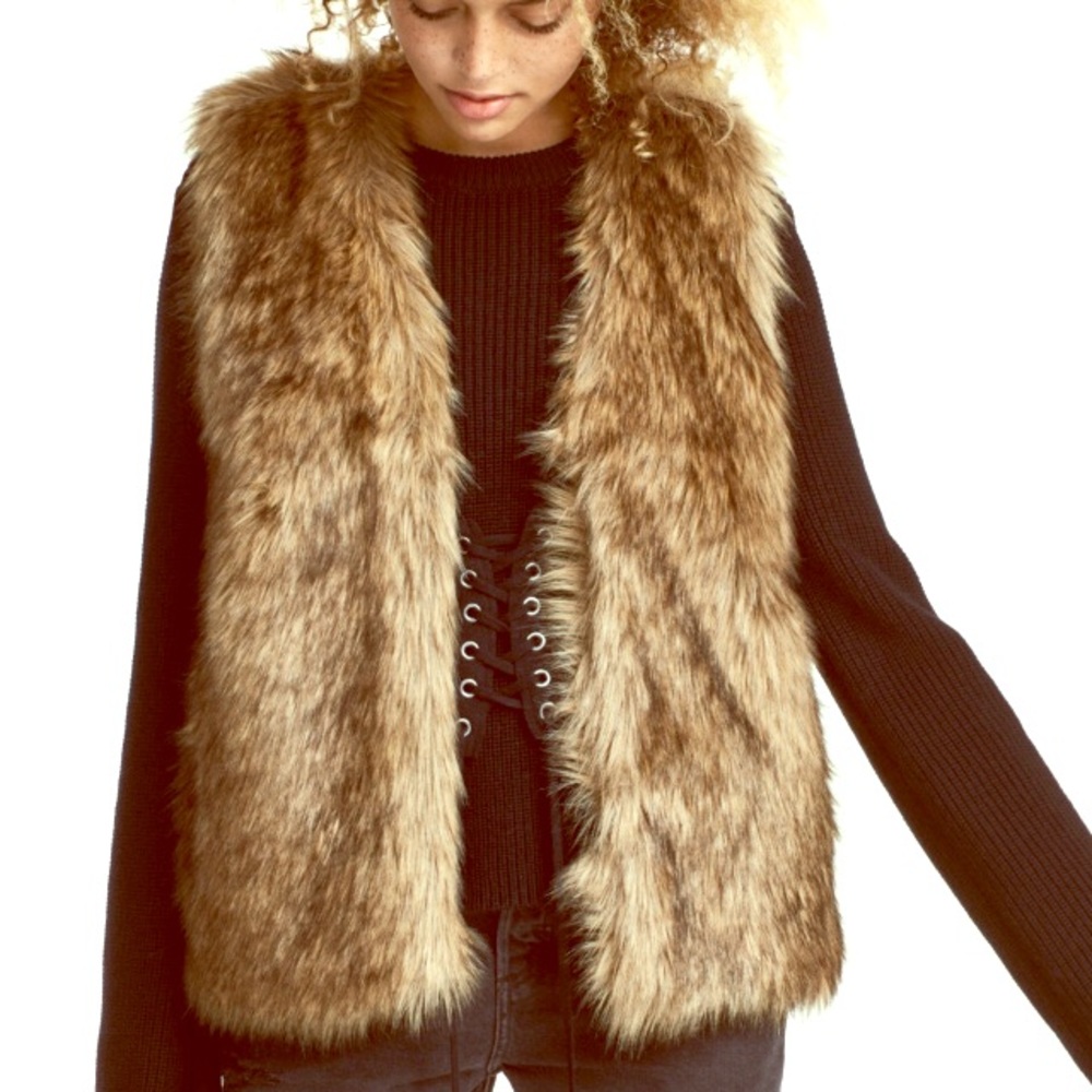 Faux fur vest