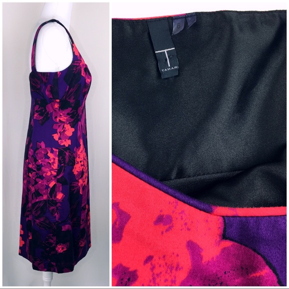 Tahari Floral Sheath Dress - Picture 2 of 4