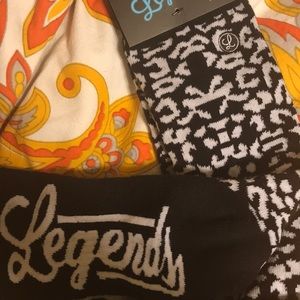 New Black Printed Socks