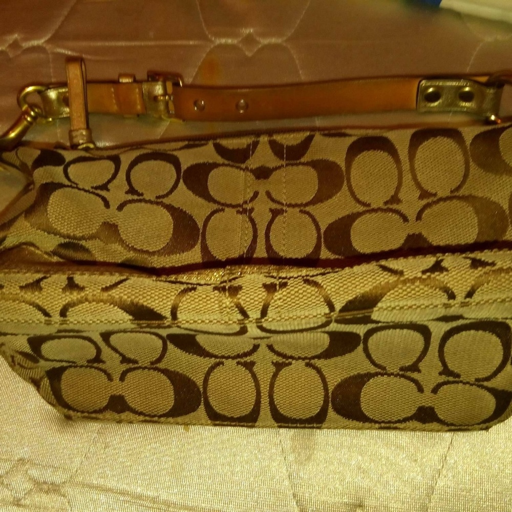 Small brown coach bag