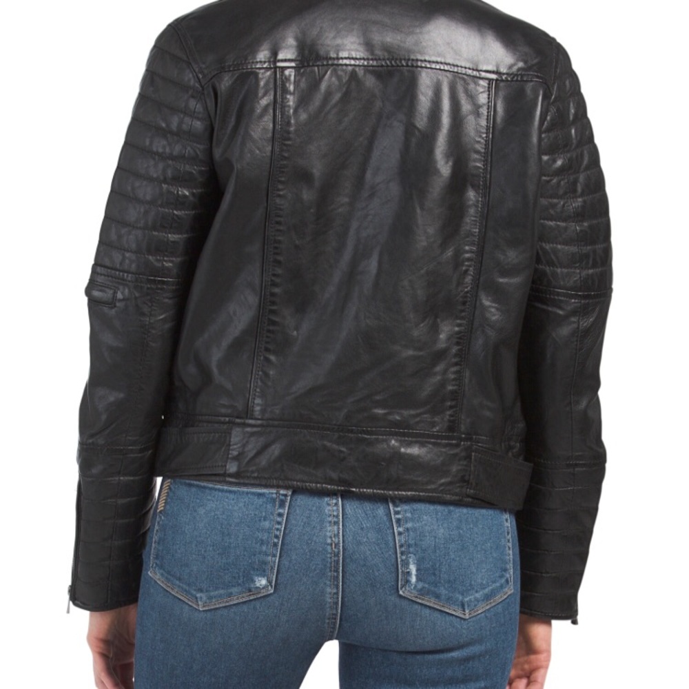 Lambskin leather Moto Jacket