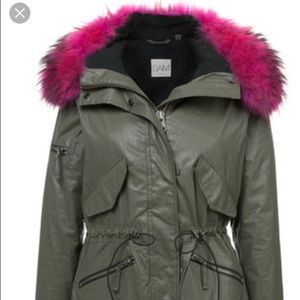 SAM Mini Hudson parka with pink fur