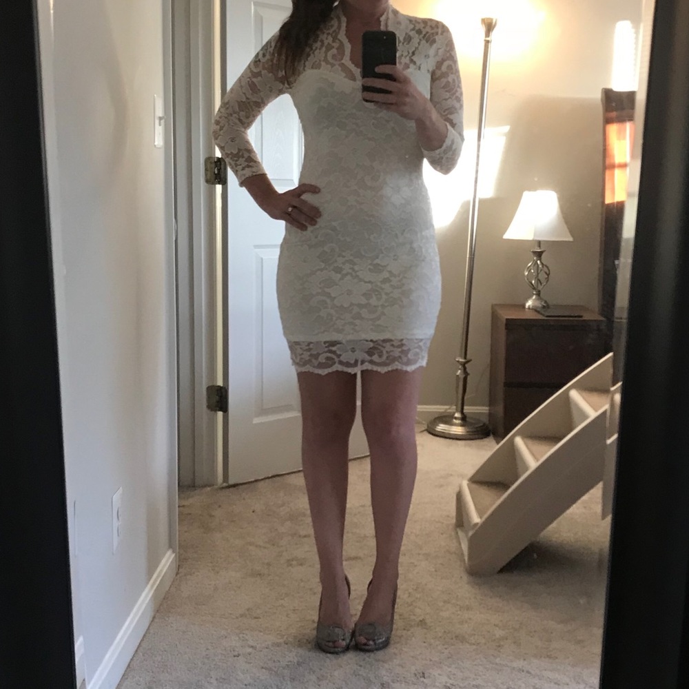 White lace dress