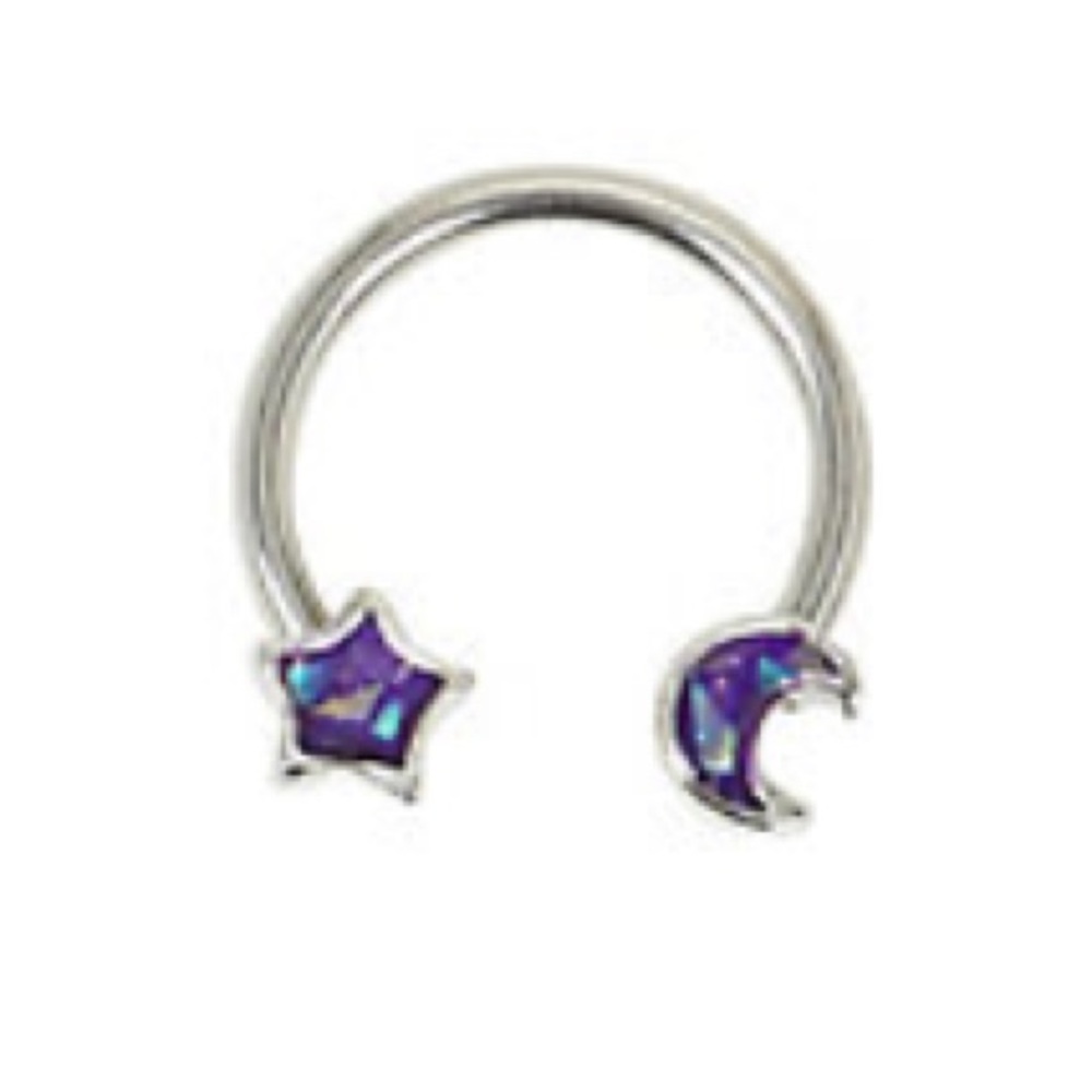 MAJOR ISO purple jewelry with opal moon and star