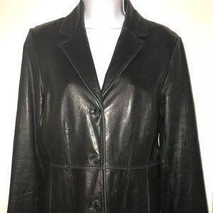 Leather blazer