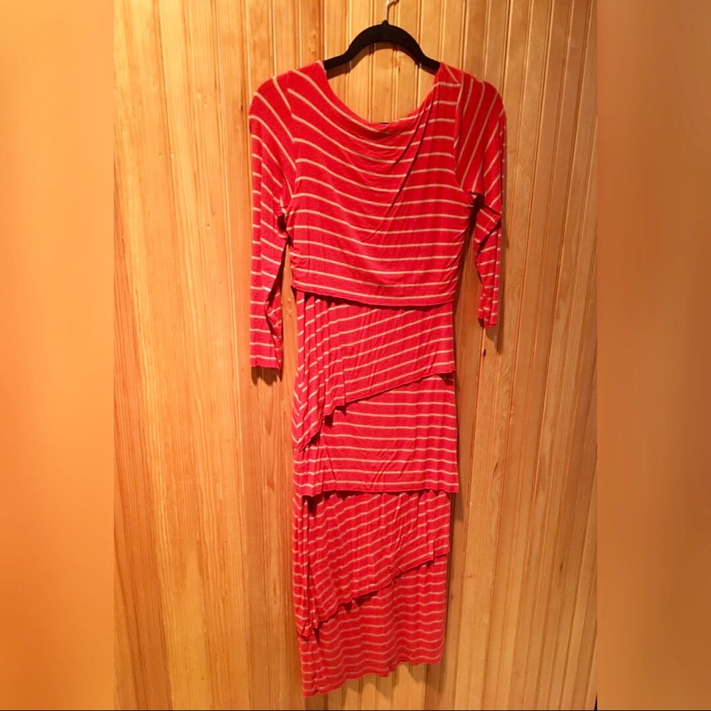 Anthropologie bailey 44 red striped column dress-M