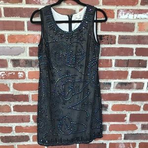 Frock and Frill black beaded shift nye dress