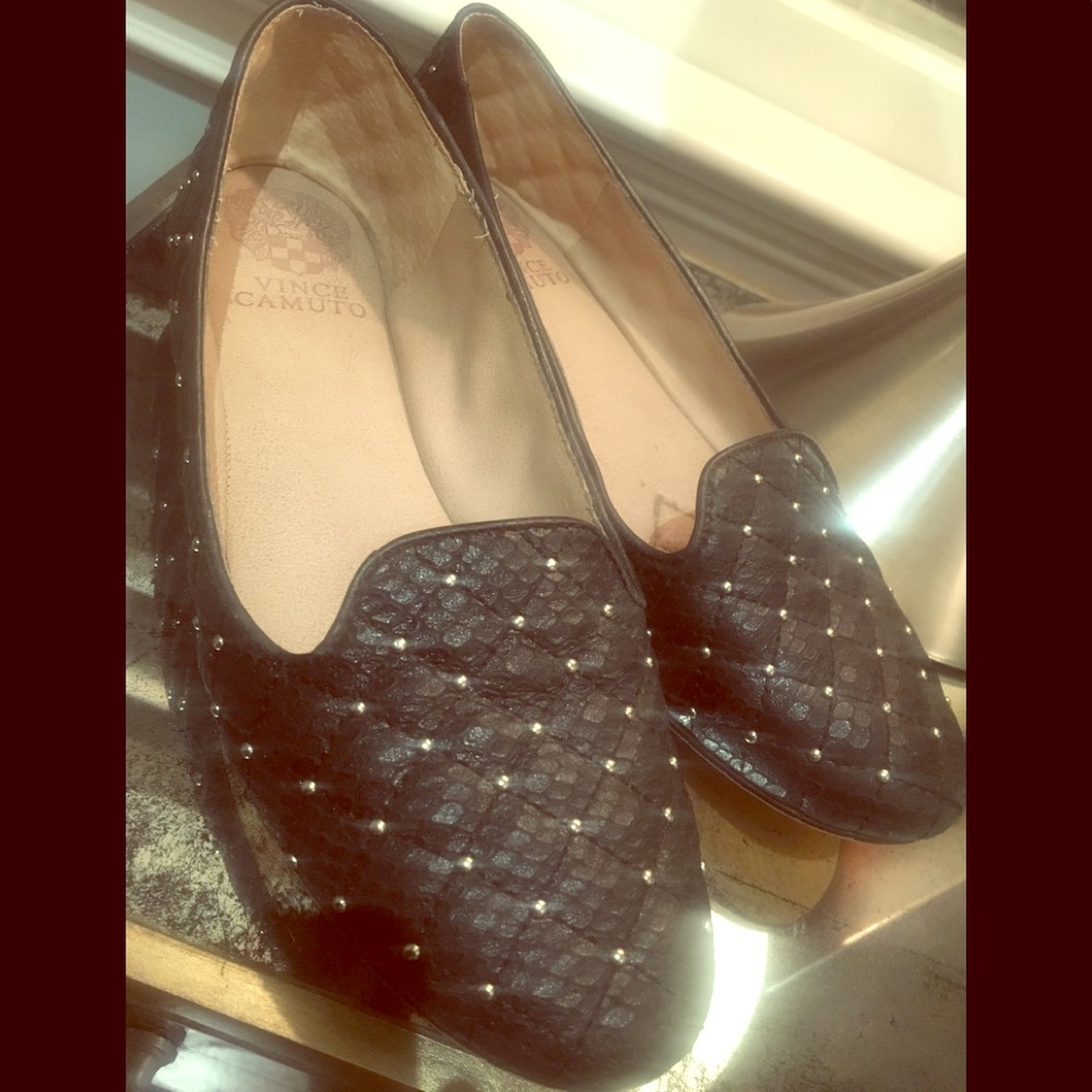 Vince Camuto Quilted Studded Flats