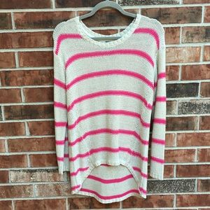 Pink and tan sweater