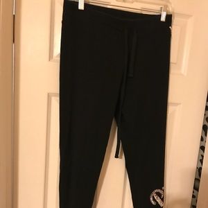 Pink yoga pants size large bling