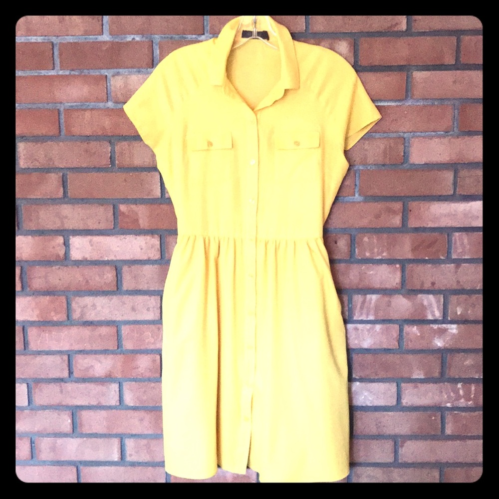 The Limited Canary Yellow Shirtdress