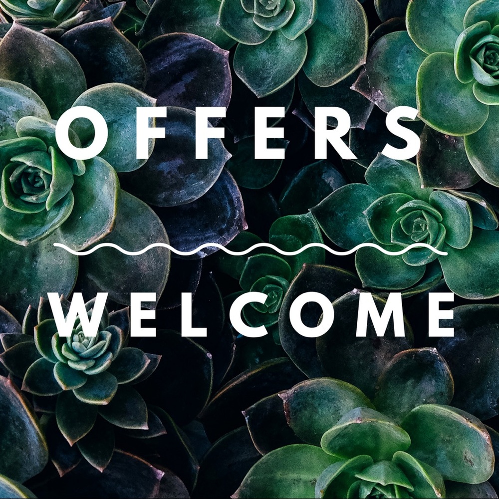 Offers are welcomed