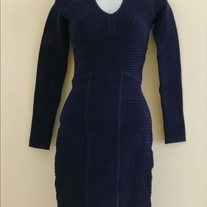 Yigal Azrouel Navy Open Knit design body-con   Sm