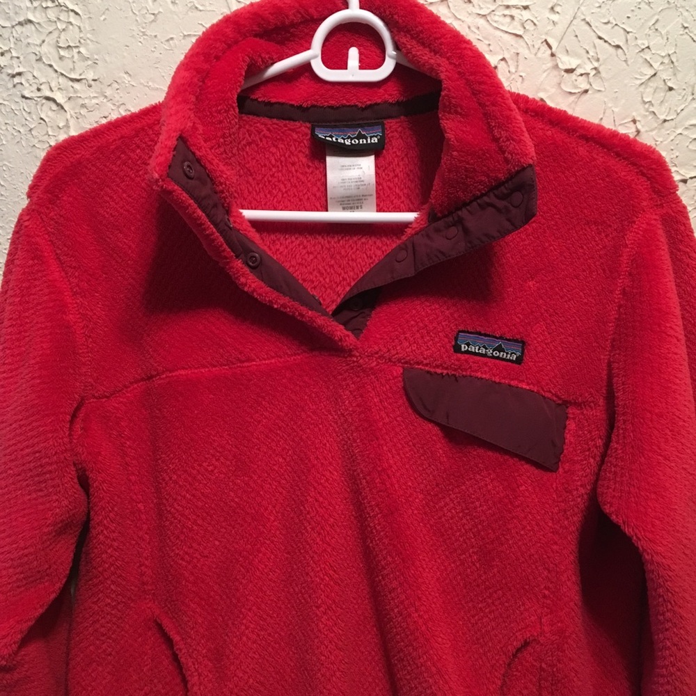 Red Patagonia Fleece Pullover