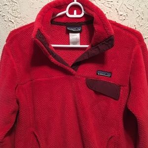 Red Patagonia Fleece Pullover