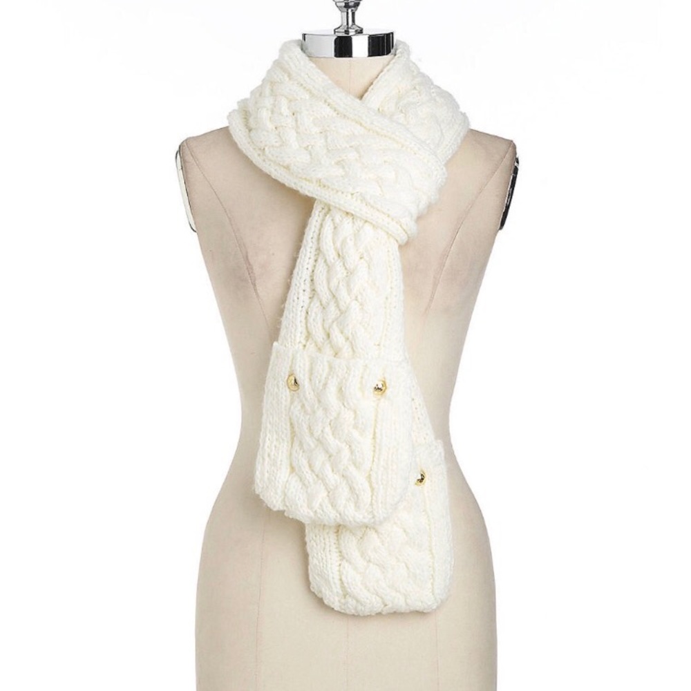 Michael Kors Cable Knit Pocket Scarf