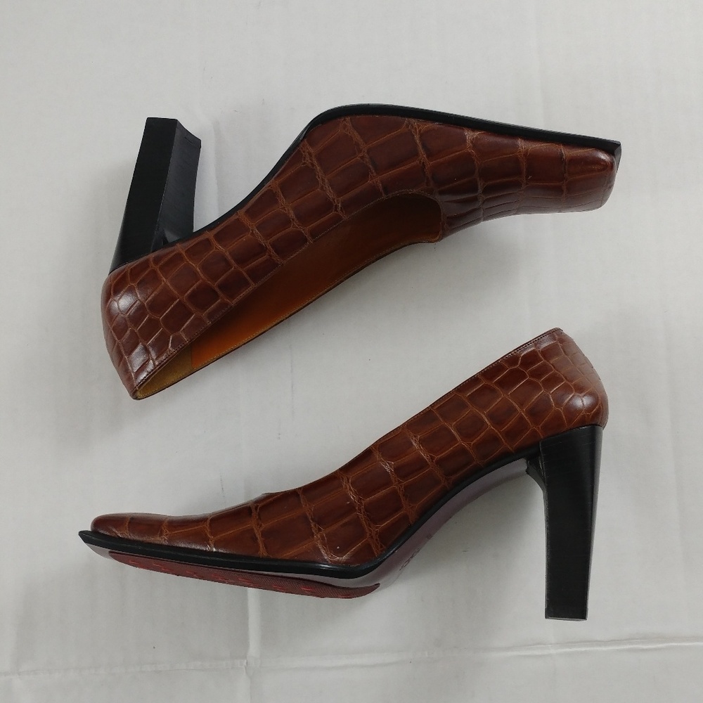 Maraolo Leather Snakeskin Heels  Made in Italy