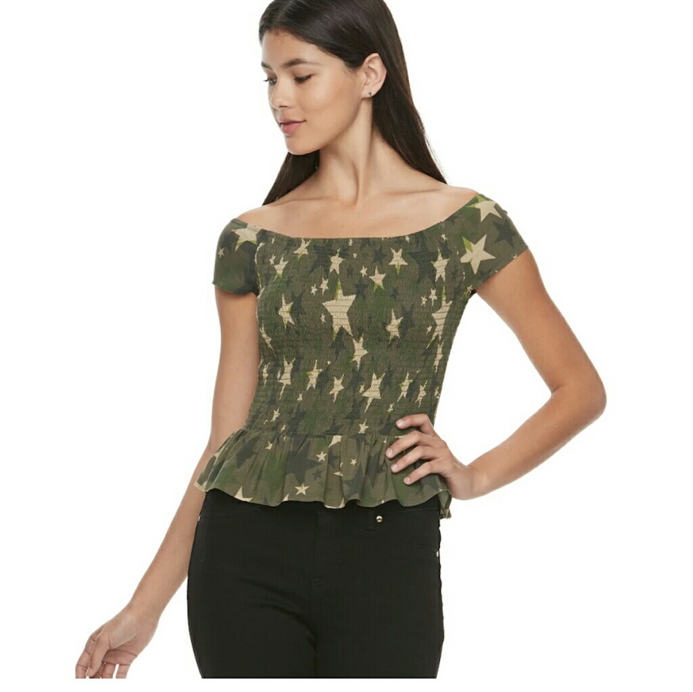 Candies smocked peplum tee