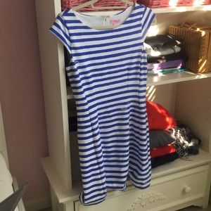 Blue and white striped Lilly dress