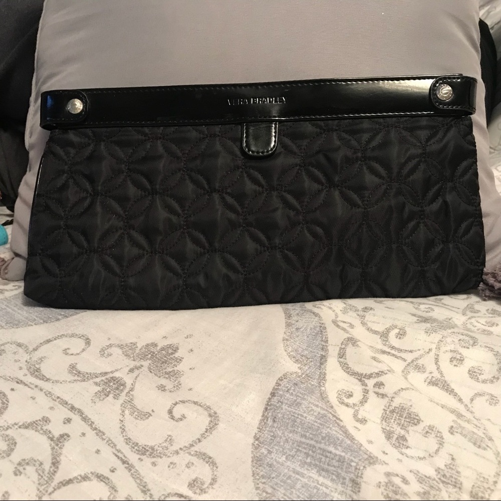 Vera Bradley quilted Black clutch