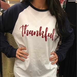 Thankful baseball tee