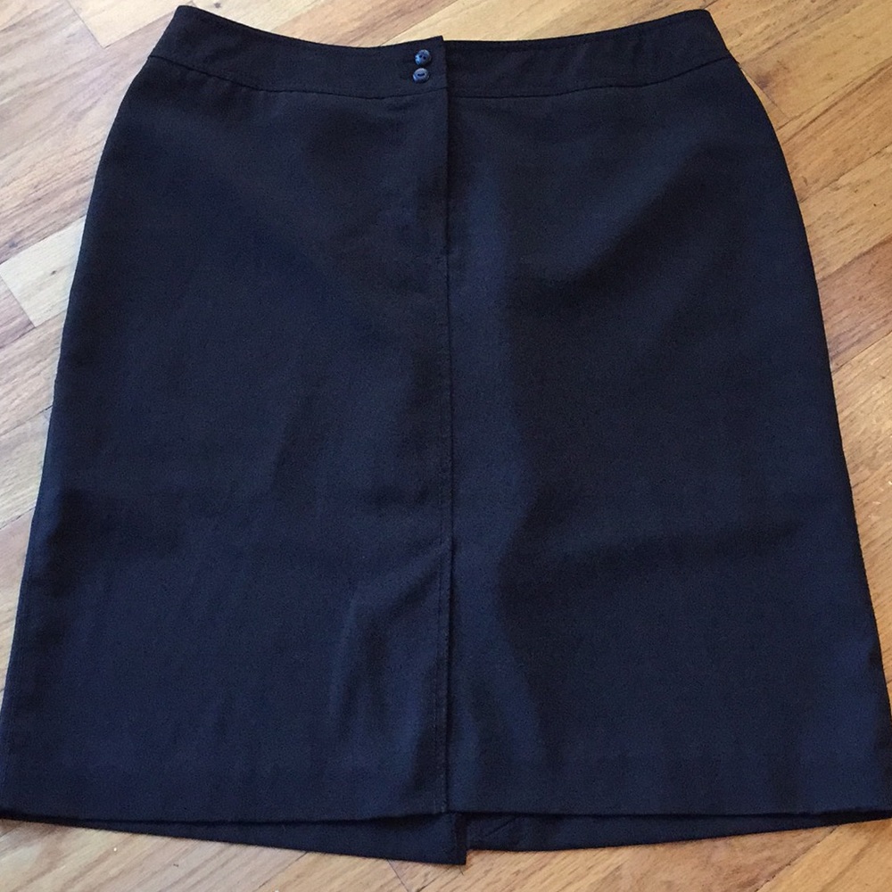 Nygärd petite double vented black no-wrinkle skirt