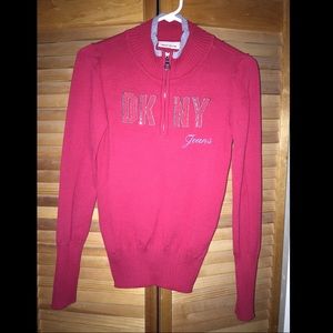 DKNY Red Sweater Size Small like NEW