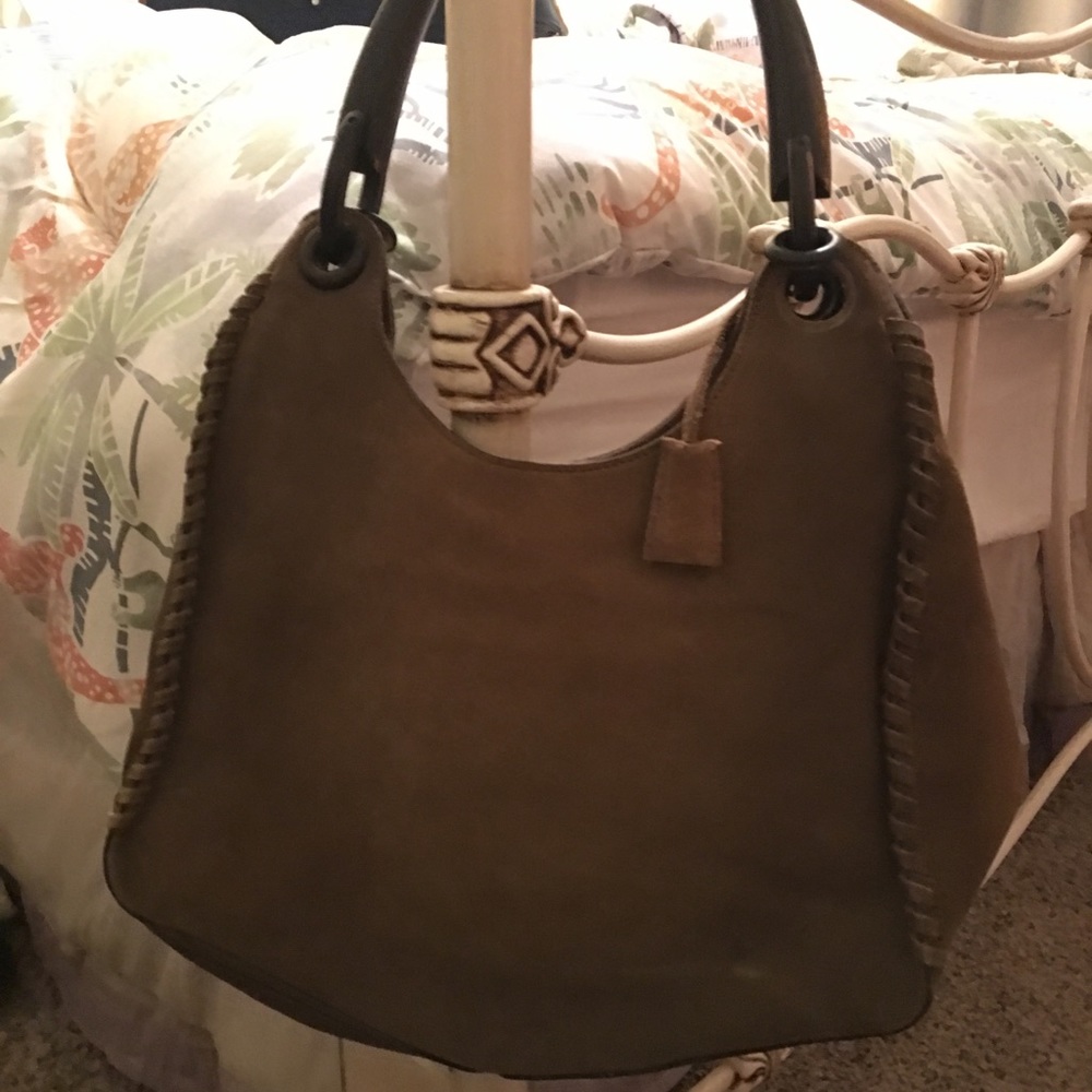 Gucci Large Hobo - Suede with Wooden Handle
