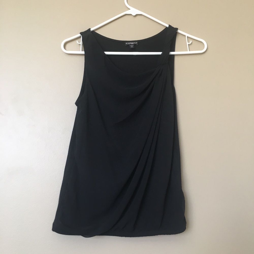 {Express} Black Twist Strap Tank Top