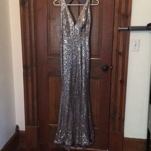 Lulu’s size M sequin mermaid bridesmaids gown