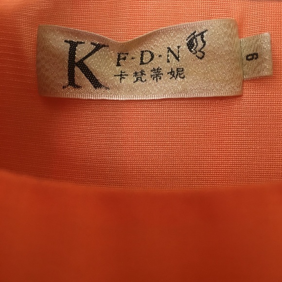 Orange Floral Day Dress - Picture 4 of 5