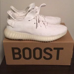Cream White Adidas Yeeys Boost 350 Size 9