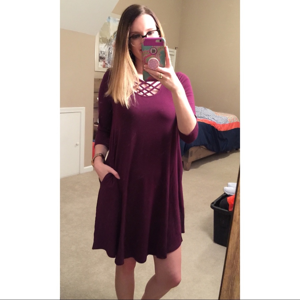 Criss Cross Dress - Olive - Picture 3 of 3