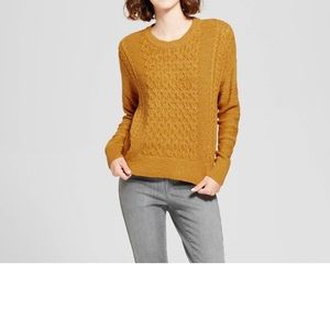 Slightly oversized mustard sweater