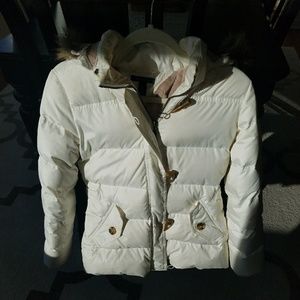 Ralph Lauren faux fur down toggle puffer coat!